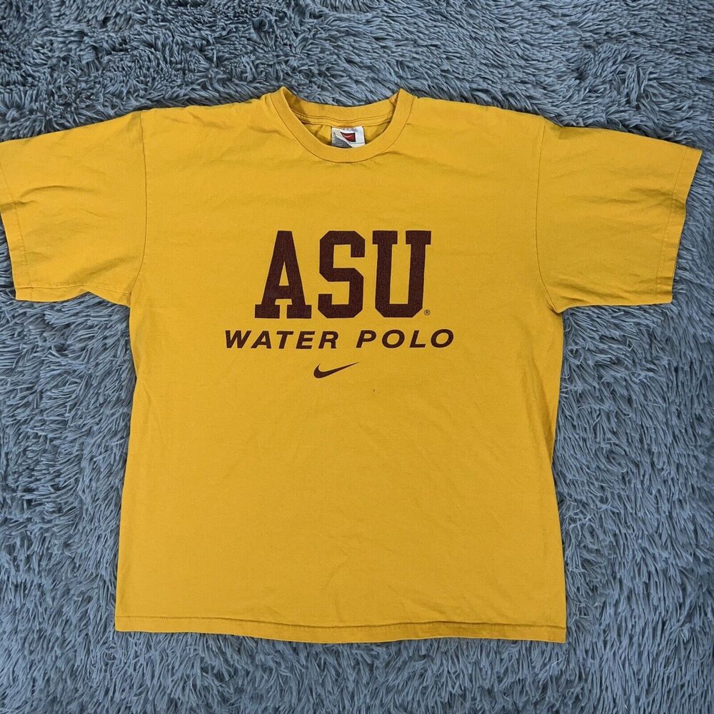 Vintage Nike Adult Shirt Large Yellow Arizona State Center Swoosh Pullover Mens